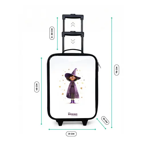 De paarse tovenaarsmantel Kinderkoffer - Zwart klein -productfoto_formaten