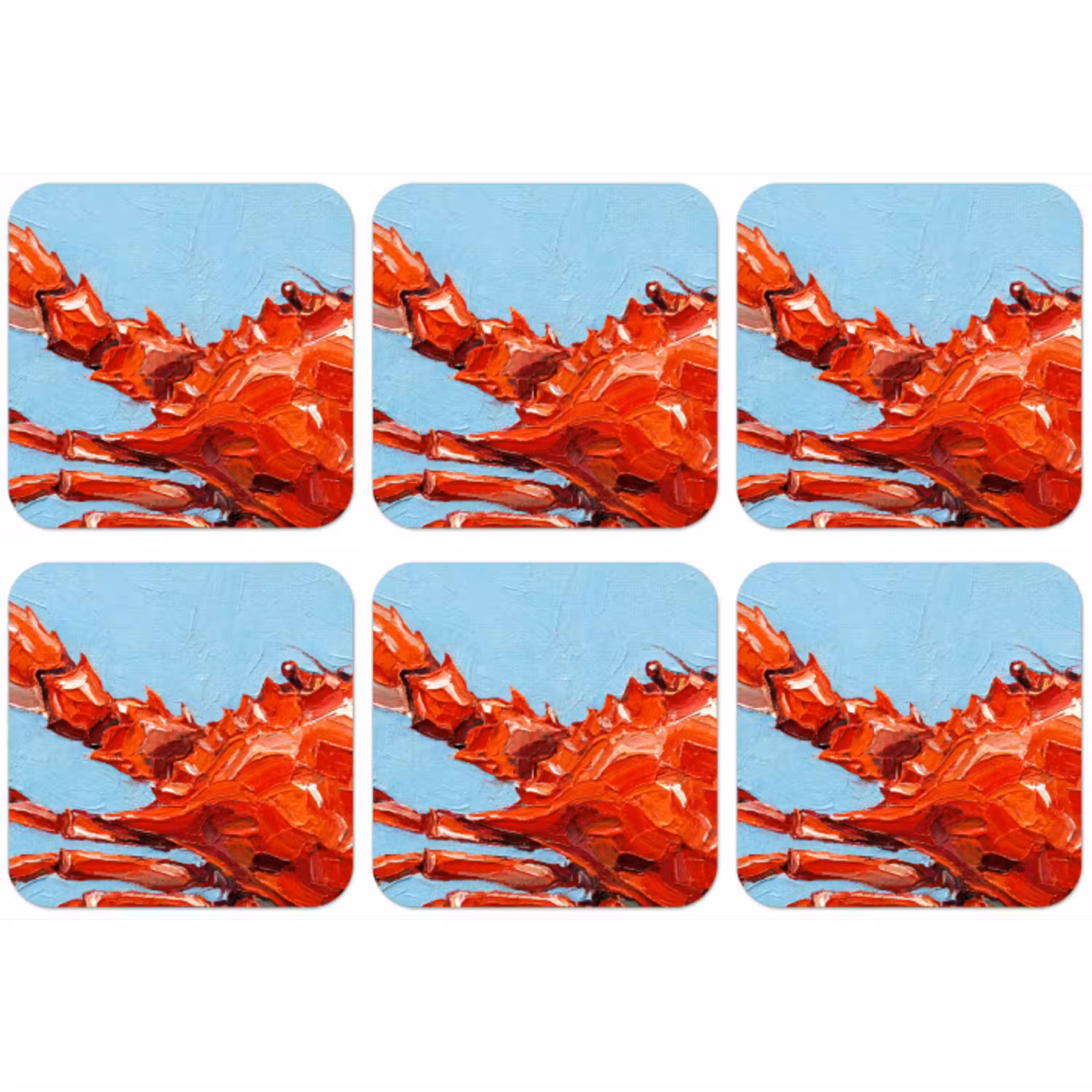Krab - Zee - Dieren - Abstract - Rood onderzetter kurk middel -zkaufland3dotto