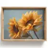 Zonnebloemen - Geel - Wazig Dienblad Rechthoek middel -z3d_shopping