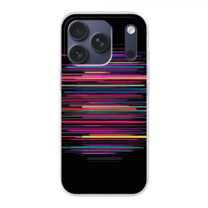 Gaming - Abstract - Lijnen - Horizontaal - Kleurrijk Telefoonhoesje iPhone 17 Pro klein -3d