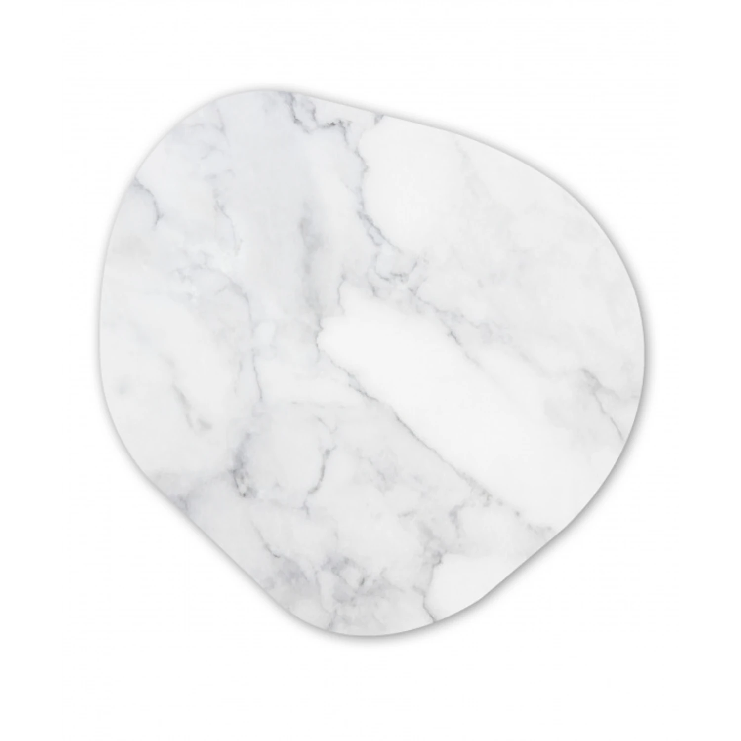 Marmer - Wit - Grijs - Luxe - Marmerlook - Steen Wandcirkel Organisch Forex 3mm klein -3d