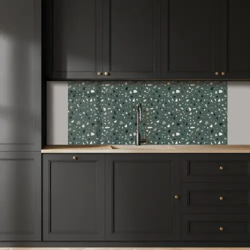 Terrazzo -  Patroon - Kleurrijk - Groen keuken achterwand 2 middel 871 -sfeer1