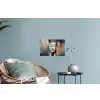 Boedhha - Penseelstreken - Goud - Abstract Muursticker klein -plant