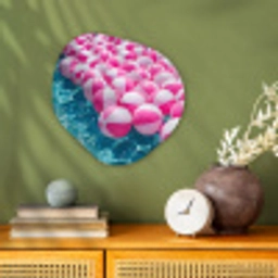 Strandballen - Roze - Water Wandcirkel Organisch Forex 3mm klein -sfeer2