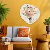 Bloemen - Quote - Beige - Lint Wandcirkel Organisch Aluminium middel -sfeer4