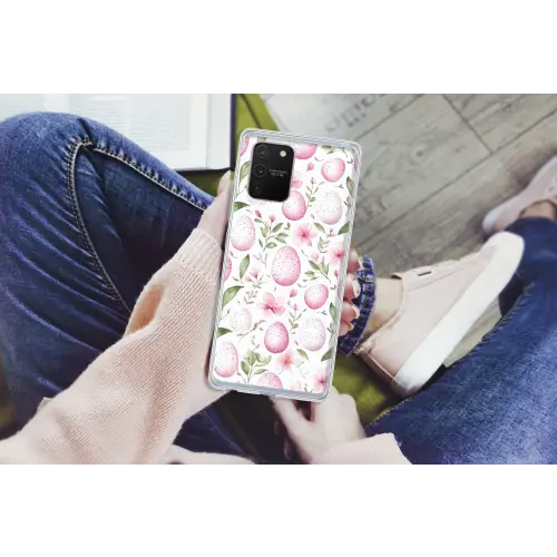 Patroon - Eieren - Roze - Pasen Telefoonhoesje Samsung Galaxy S10 Lite klein -handS10Lite