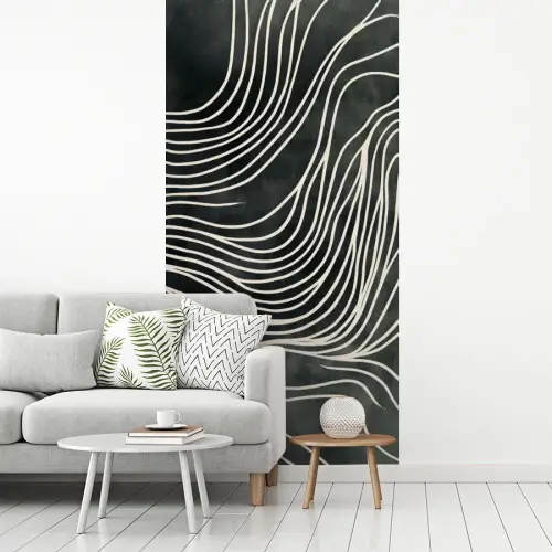Lijnen - Patroon - Abstract - Wit fotobehang vinyl groot -woonkamer