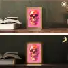 Felroze - Tanden - Schedel Light Box met kabel (Tafellamp) klein -sfeer3
