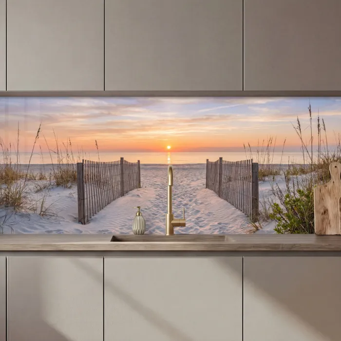 Zonsondergang - Strand - Zand keuken achterwand 2 middel zz_3dshopping
