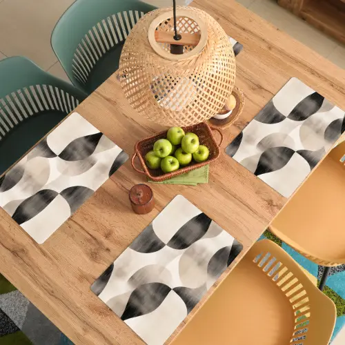 Grillige vormen - Subtiele overgangen - Dynamisch Placemat vinyl groot -zzsfeer5_Kitchenyeah-website