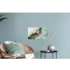 Marmer - Goud - Groen - Luxe Muursticker klein -plant
