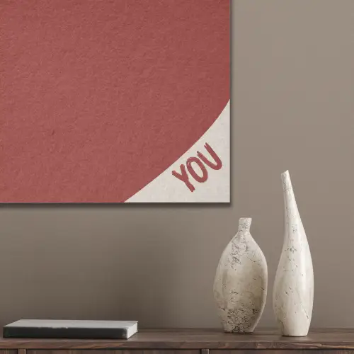Loveyou - Rood - Hart PET vilt klein -sfeer6_closeup