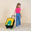 Nijlpaard - Vogels - Geel Kinderkoffer - Zwart klein -sfeer1