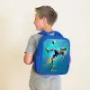 Neon - Voetbal - Schop - Kleurrijk Kinderrugzak - Blauw middel -sfeer2