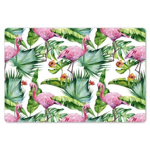 Bladeren - Flamingo - Bloemen - Jungle Placemat vinyl groot -zzsfeer1_Kitchenyeah-website