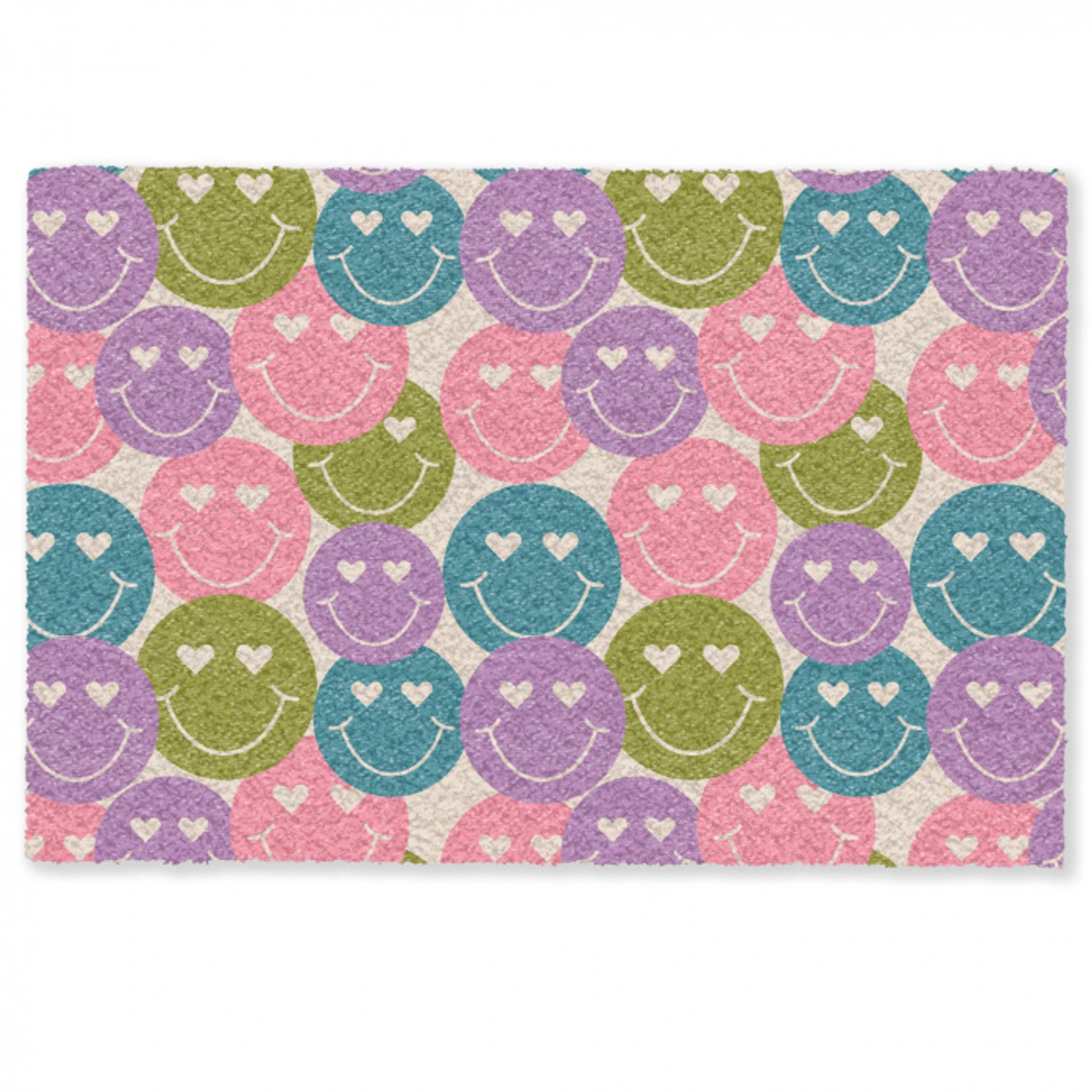 Patroon - Smiley - Kleurrijk - Hartjes Deurmat klein 898 -zkaufland3d