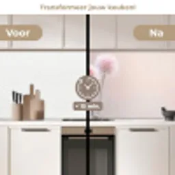 Bloemen - Bollen - Roze keuken achterwand 2 middel -voor-na2_NL