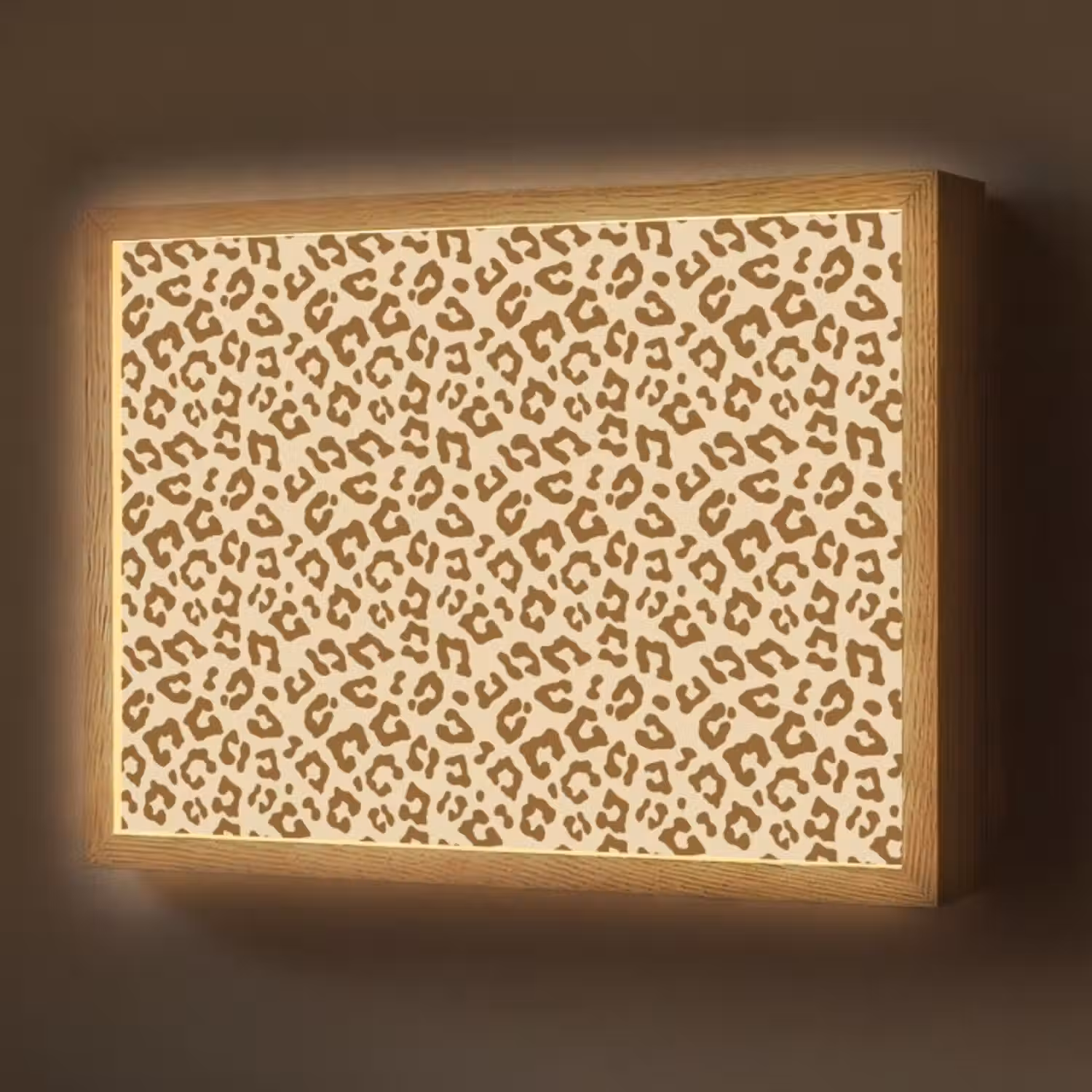 Lightbox - Wandlamp - Luipaard - Bruin - Patroon