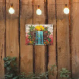 Waterval in Straatkunst tuinposter los doek klein -sfeer1
