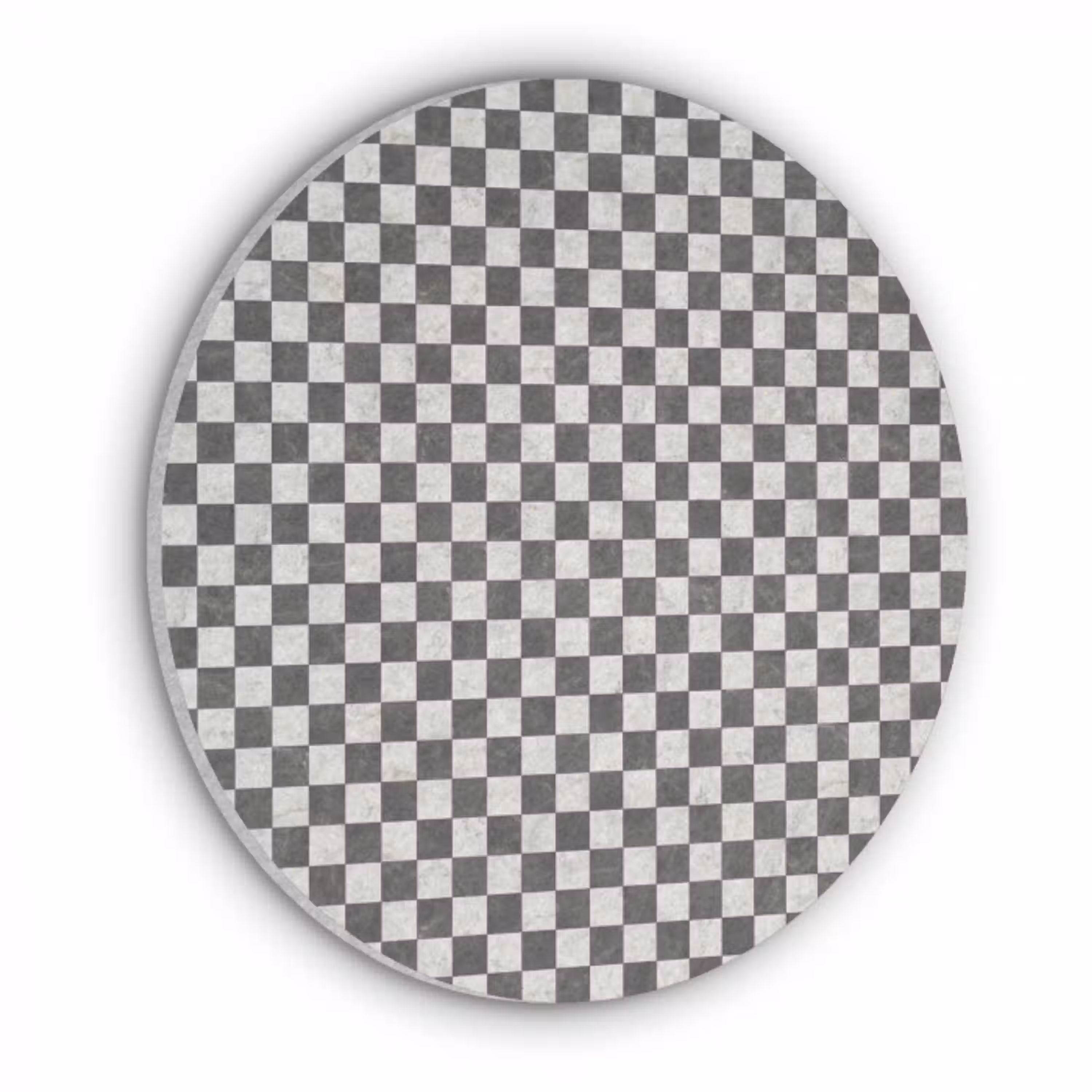 Marmer - Patroon - Grijs Akoestische PET Vilt - Rond klein 838 -3d