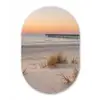 Pier - Zonsondergang - Strand Wandcirkel Ovaal Forex klein -3d