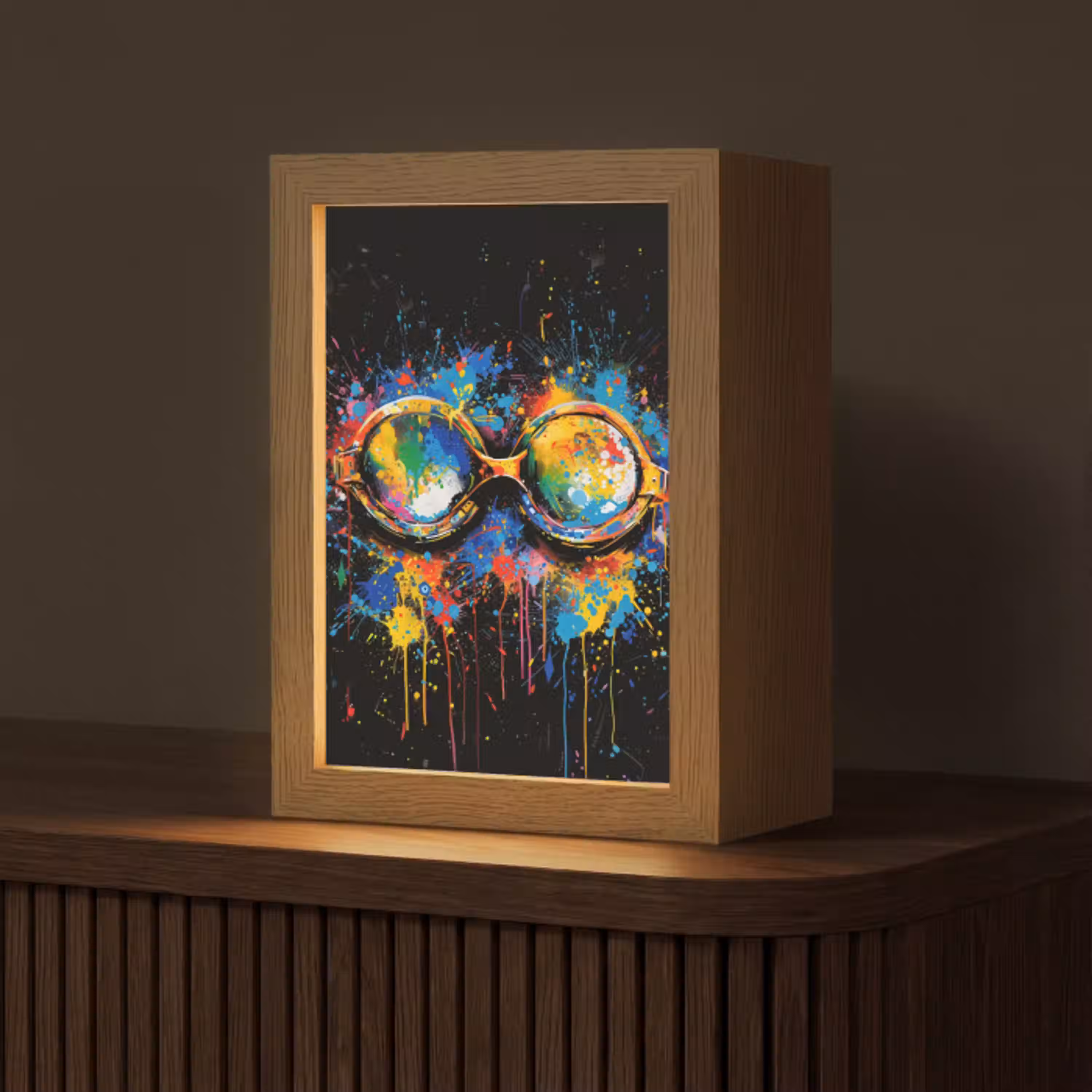 Graffiti - Sport - Zwemmen - Zwembril Light Box met kabel (Tafellamp) klein -z3d_website