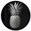 Ananas - Gedetailleerd - Bladeren Fotolijst rond zonder passe partout klein -3d