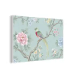 Vogel - Bloemen - Kleurrijk forex 5mm xxl -3d