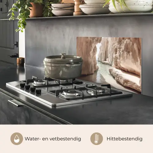 Rotsen - Zee - Zand - Kloof keuken achterwand spatscherm klein -usp_NL