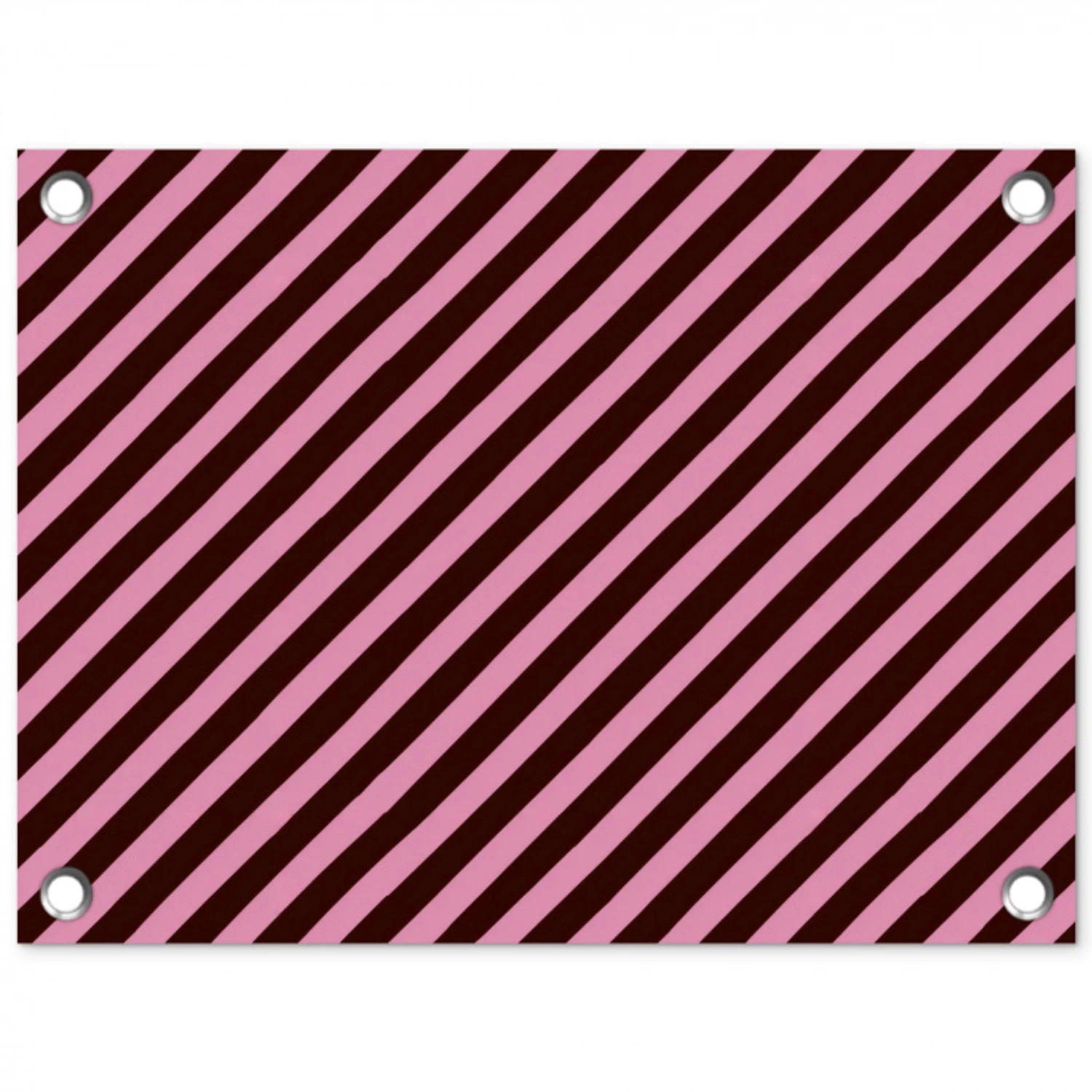 Strepen - Roze - Bruin tuinposter los doek klein 239 -3d