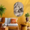 Strand - Zeester - Zand - Beige Wandcirkel Ovaal Glas middel -sfeer4