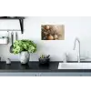 Kerst - Kerstballen - Beige - Goud Muursticker klein -keuken