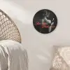 Wijn - Vrouw - Neon - Quote Akoestische PET Vilt - Rond klein -sfeer4