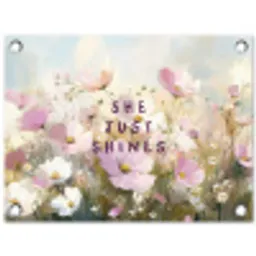 Quote - Bloemen - Schilderachtig tuinposter los doek klein -3d