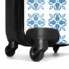 Zomer tegel print blauw NBS - Handbagage koffer - Volwassenen Unisex middel -wiel