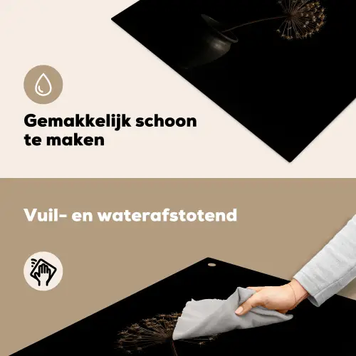 Bol - Gedroogd - Vaas - Zwart Inductie beschemer met haakjes middel -ky-schoon-nl