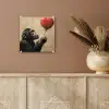 Street art - Chimpansee - Ballon - Graffiti - Banksy plexiglas 5mm klein -sfeer5