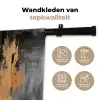 Boedhha - Penseelstreken - Goud - Abstract Wandkleed katoen klein -sfeer2