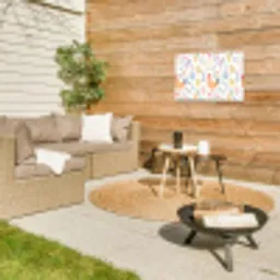 Patroon - Kip - Paaseieren Tuinposter op houten frame 2 cm dik klein -sfeer2