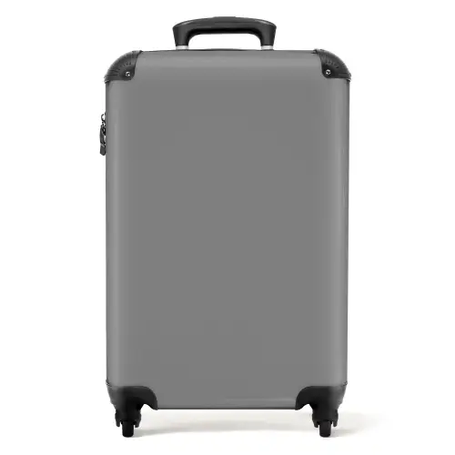 Lijnhartjes op beige NBS - Handbagage koffer - Kinderen Unisex middel -productfoto_recht