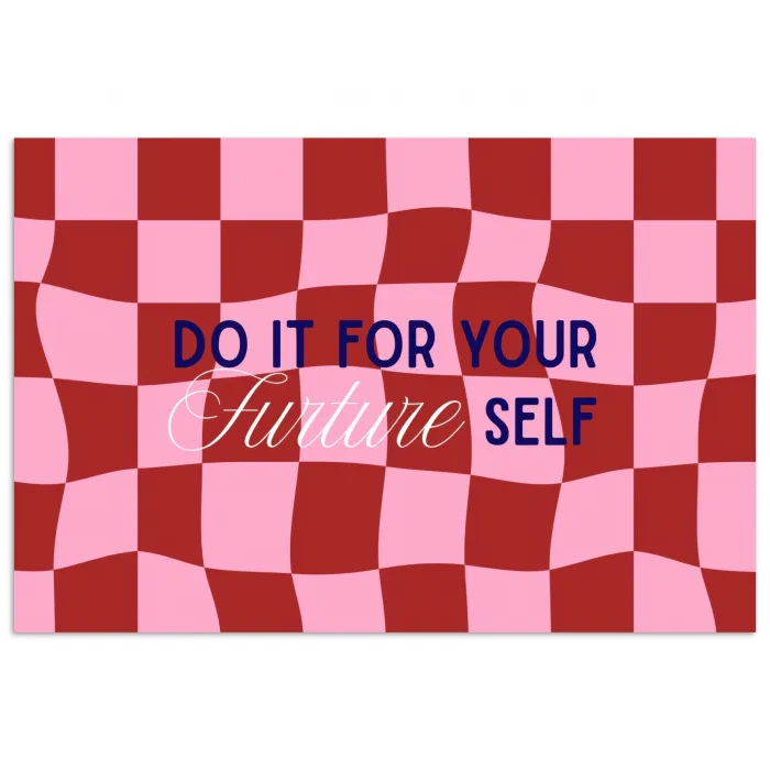 Furture - Geblokt - Rood poster papier klein -3d