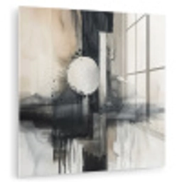 Abstract - Zwart wit - Verf - Modern plexiglas 5mm klein -zzzproduct_nieuw