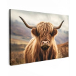 Schotse hooglander - Landschap - Dier canvas 2cm klein -z3d