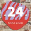 Rood - Paars - Zebra - Klassiek Naambord Organisch middel -sfeer10
