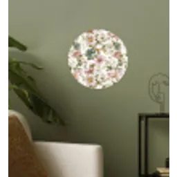 Bloemen - Patroon - Pastel Wandcirkel behangsticker klein 186 -sfeer2