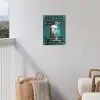 Parkiet - Turquoise - Quotes - Decoratie tuinposter los doek klein -sfeer8