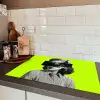 Vrouw - Sterrenhemel - Groen Inductie beschermer vinyl 3mm klein -sfeer3