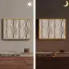 Golven - 3D - Crème Light Box met batterij (Wandlamp) middel 907 -sfeer3