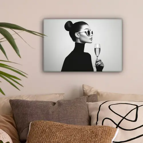 Vrouw - Champagne - Modern canvas 2cm klein -sfeer1