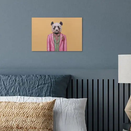 Panda - Pak - Zonnebril - Blauw poster papier klein -sfeer2